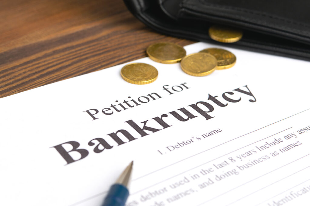 Person files for bankruptcy without pre-settlement funding secured